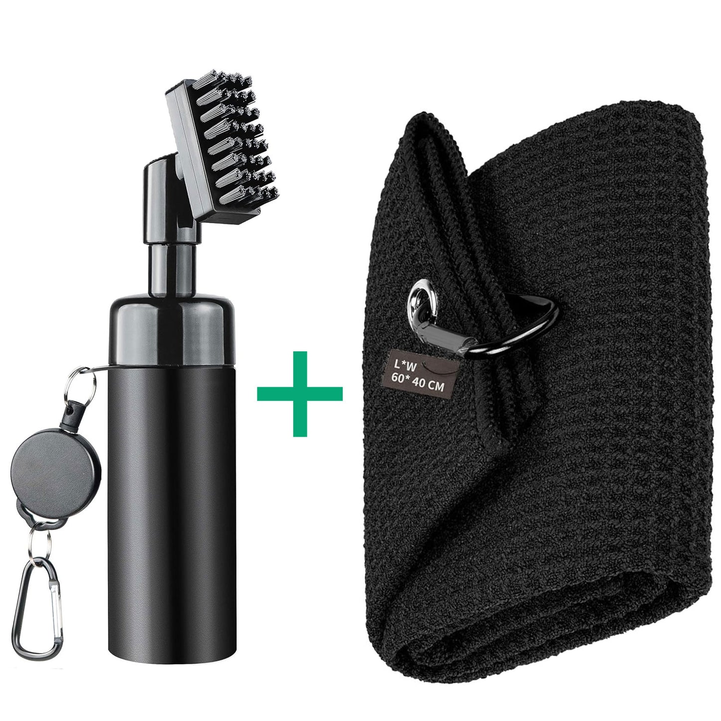 CleanPutts Golf Brush + Premium Golf Towel